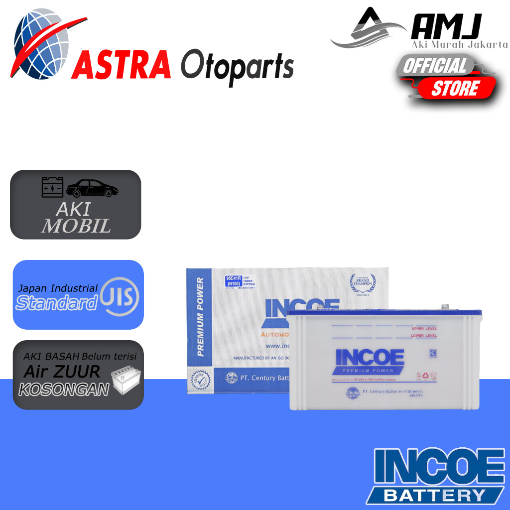 Incoe Premium Astra Aki Truk Delta N100 - 100Ah Aki Basah