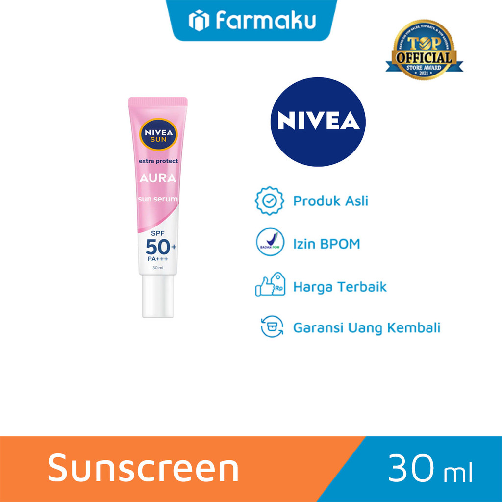 Nivea Sun Face Serum Instant Aura SPF 50 30 ml - Sunscreen Wajah