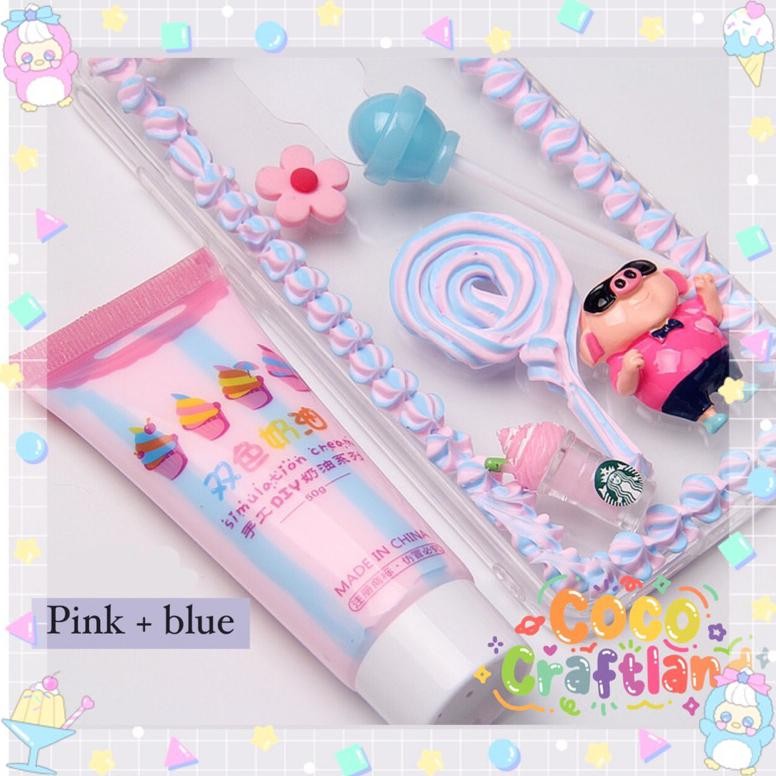 

Terpercaya Diy Deco Clay Cream Mixed Color | Deco Glue Cream | Lem Cream Bahan Decocase High Quality