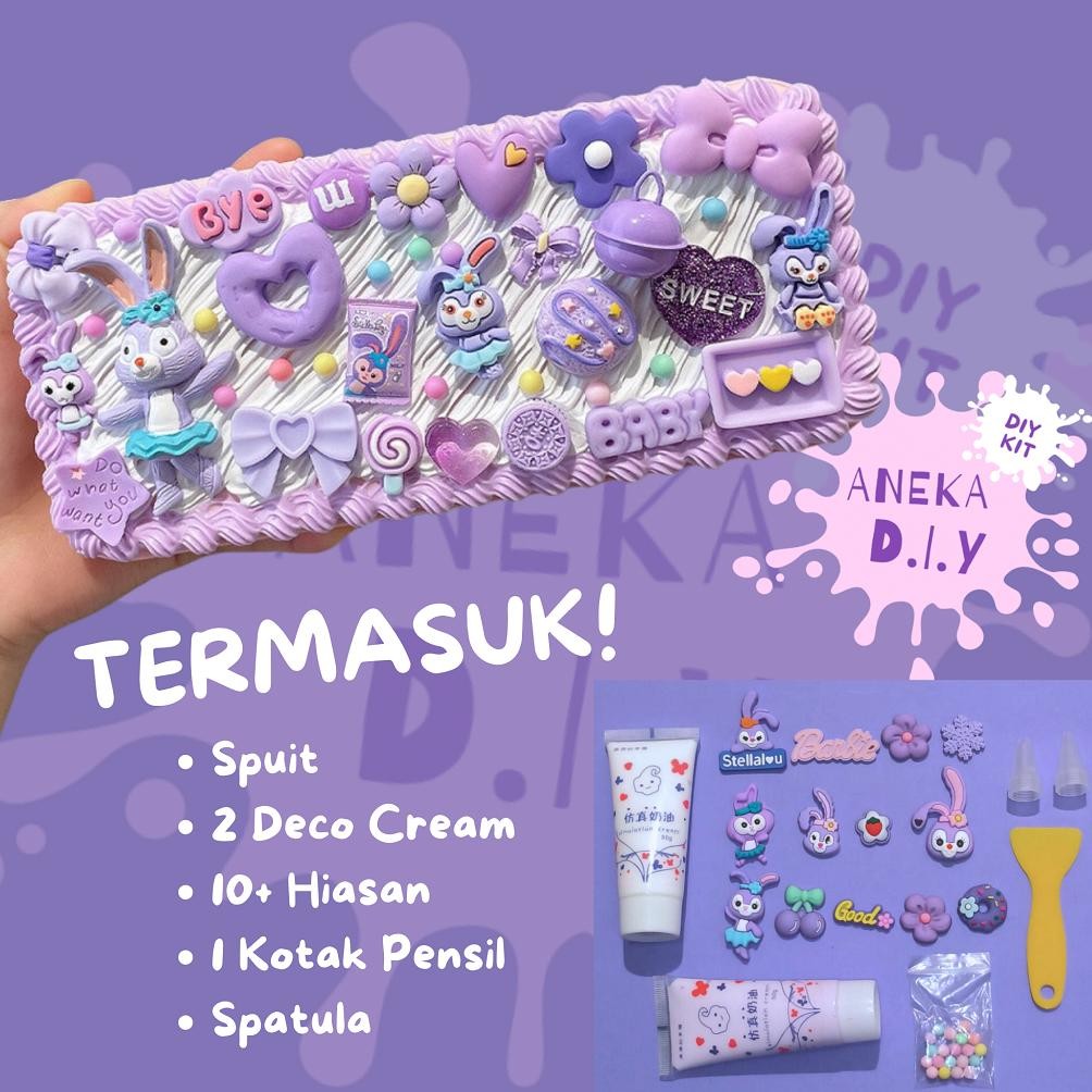 

Original Kit Kotak Pensil Diy / Diy Deco Cream Kit / Diy Pencilcase / Diy Kotak Pensil / Cream Glue Set / Tempat Pensil Menghias / Diy Kit Kotak Pensil / Deco Cream Clay Pencil Box Premium