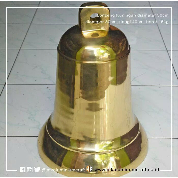 lonceng kuningan diameter 30 terbesar / bel lonceng serbaguna
