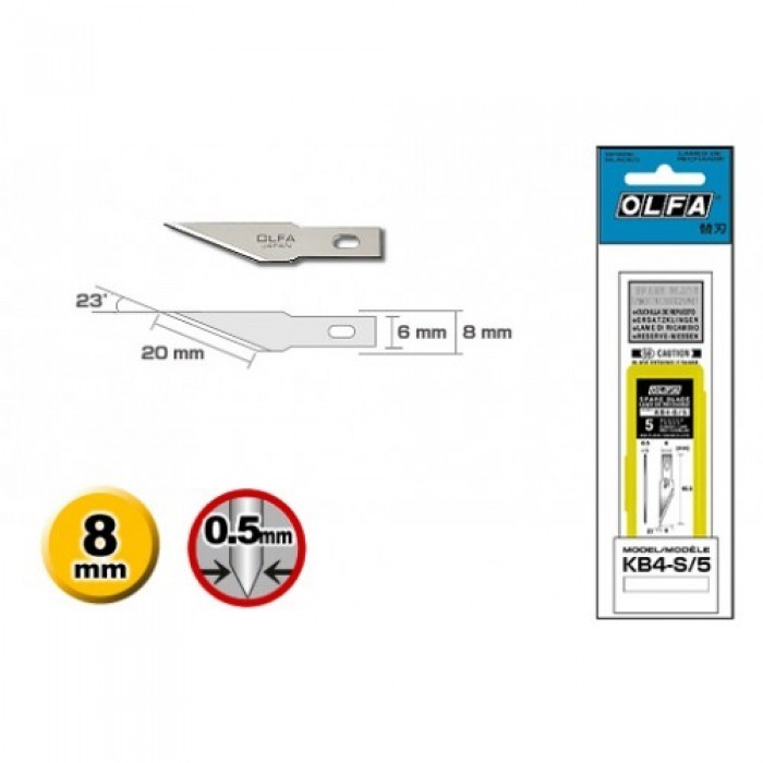 

Terlaris Refill Pisau Cutter Pen KB4-S/5 OLFA Spare Angled Blade SALE