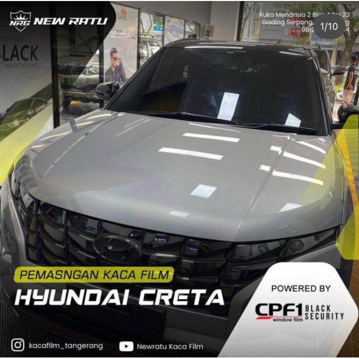 kaca film cpf1 black security dual protection