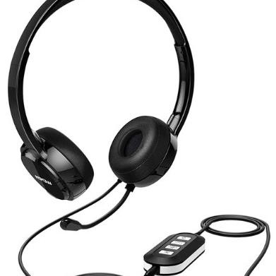 Earphone Headset Call Center Zoom Usb Noise Reduction Wired Mpow Pa071