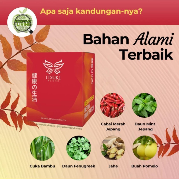 Itsuki Kenko Koyo Kaki Asli Jepang Warna Merah 10 Pcs