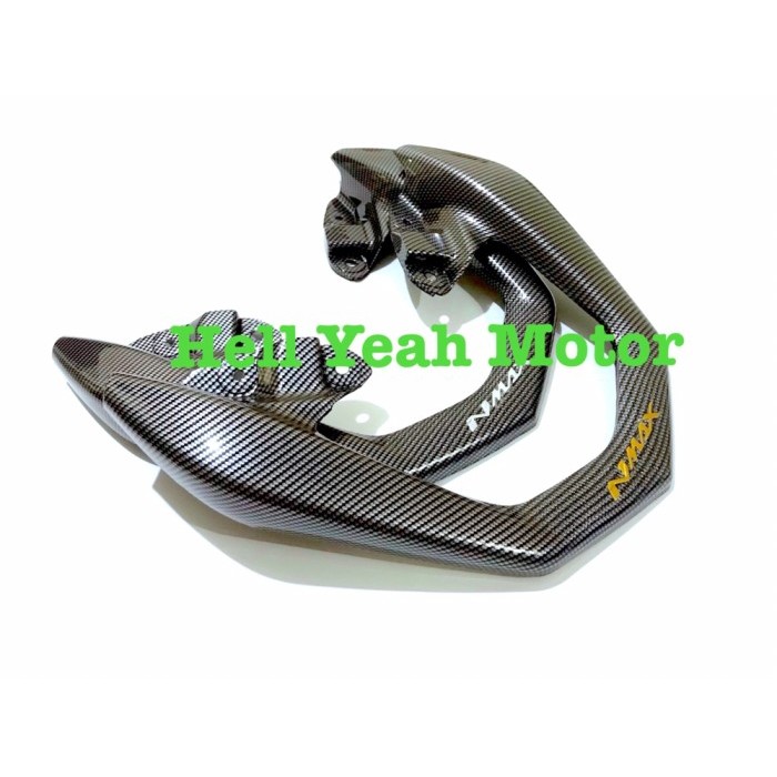 Cover Behel Nmax Carbon + Tulisan Gold Murah Motor Yamaha Nmax