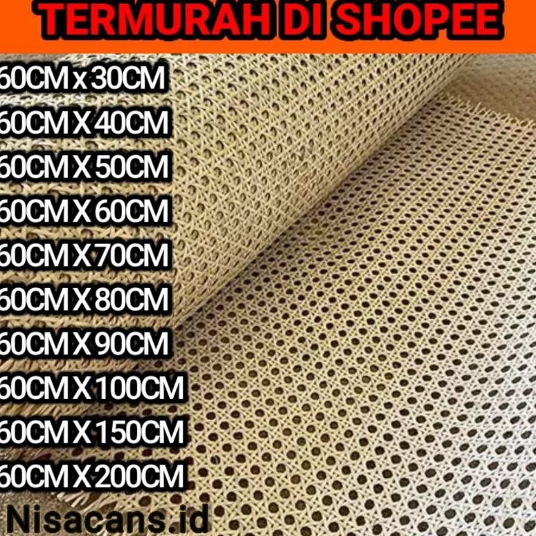 Premium Rotan Anyaman Lembaran Anyaman Rotan Alami/Rotan Webbing Motoero Kembang Tanjung Anyaman Rot