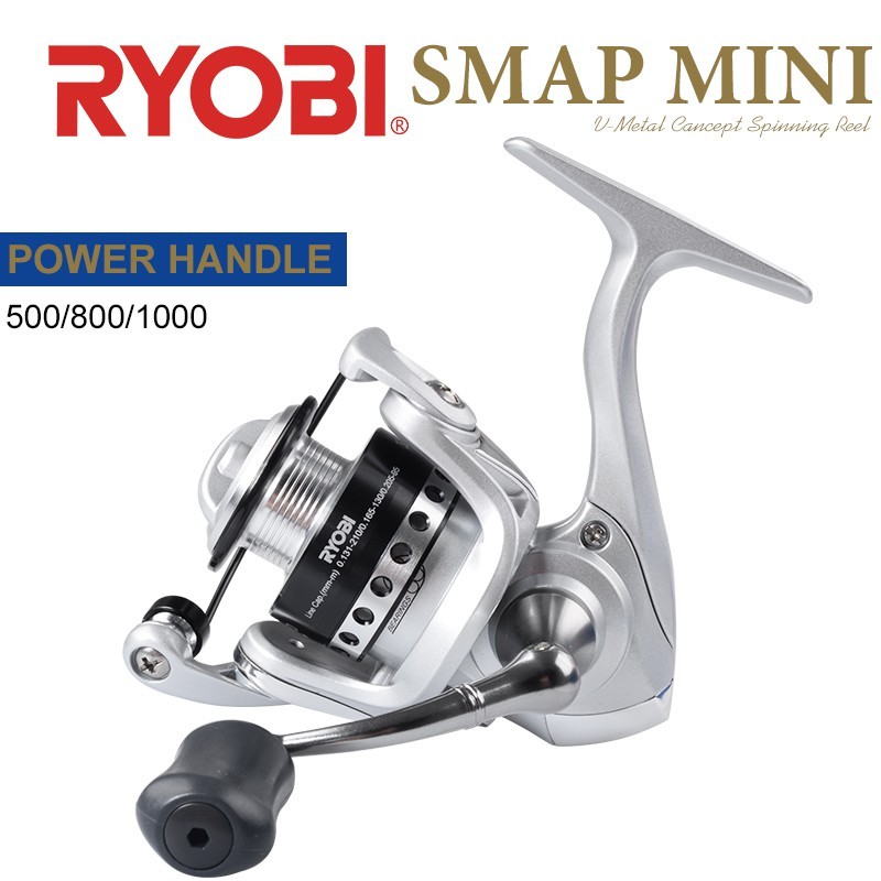 RYOBI SMAP MINI 500 800 1000 Gulungan Pancing Putar Gulungan Pancing 3 + 1BB Rasio Gigi 5.2:1 Tarika