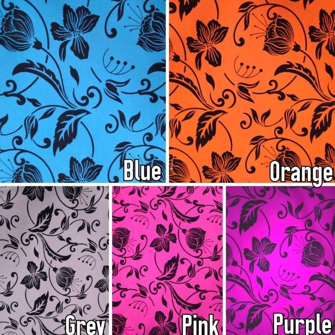 Kain Beludru / Bludru Sofa / Jok / Kursi Motif Bunga Kembang - Karina