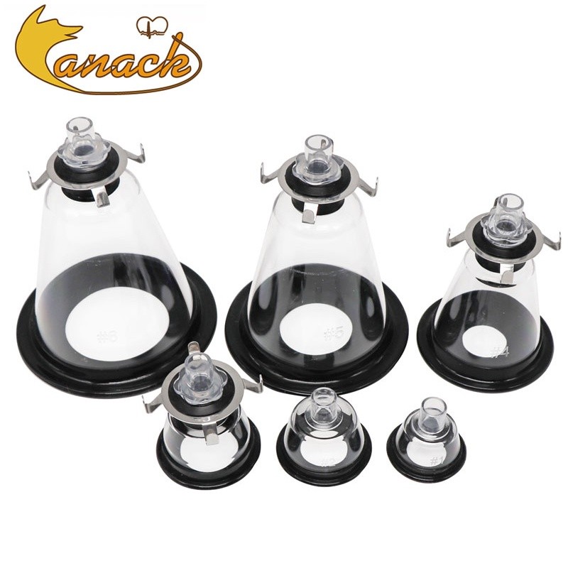 Canack Masker Anestesi Hewan Masker Oksigen Masker Wajah Hewan Dengan Cincin PP Cincin Stainless Unt