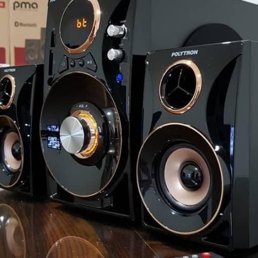 Salon Aktif Polytron Speaker Bluetooth Usb Remote Extra Bass