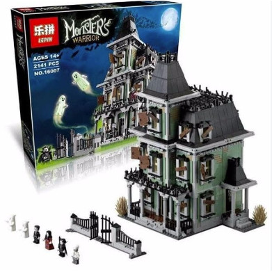 Mainan Rakit Building Block Modular Building 16007 Haunted House