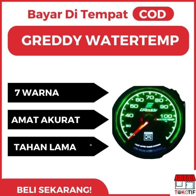 ADA Stok Tachometer Mobil Digital Greddy Watertemp Indikator Gauge