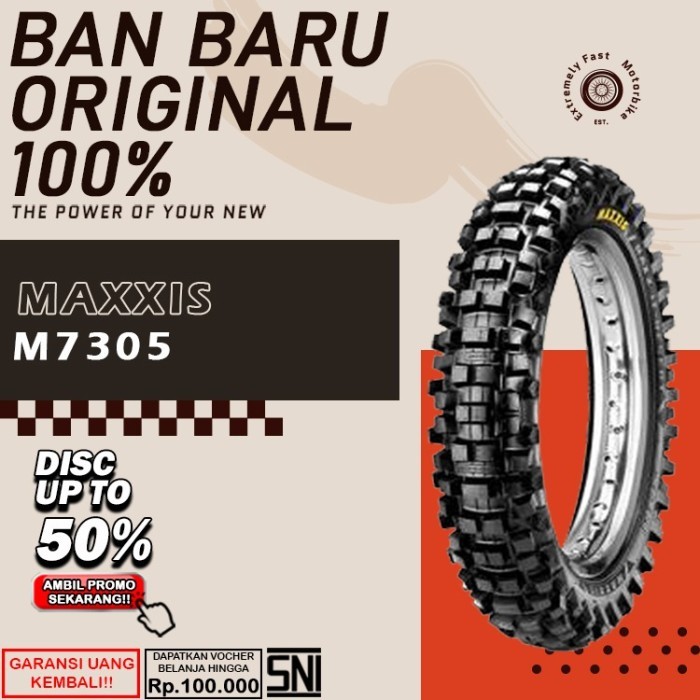 Ban Motor Non Tubles Depan Belakang Trail Cross KLX Maxxis M7304 M7305 Ring 16 18 19 21 Tube Type