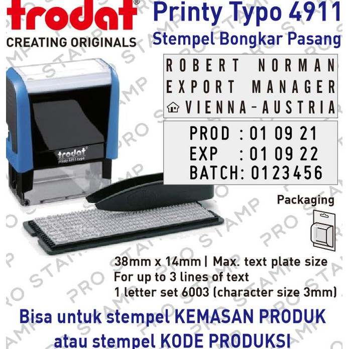 

Sale Stempel Trodat Typo 4911 / Stempel Bongkar Pasang