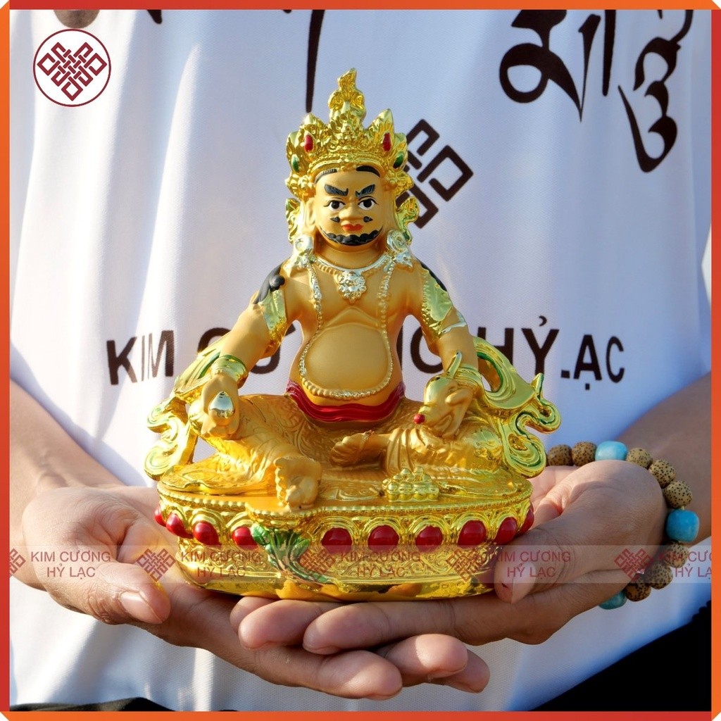 Patung Dzambala Hoang Tai Tai Tai Buddha Buddha Honey Tong [Kim Diamond Ha Lac 14cm |7025B59A|