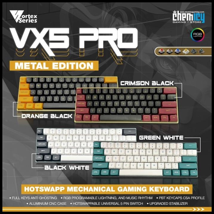 Vortex Series Vx5 Pro Metal Edition Hotswap Mechanical Gaming Keyboard