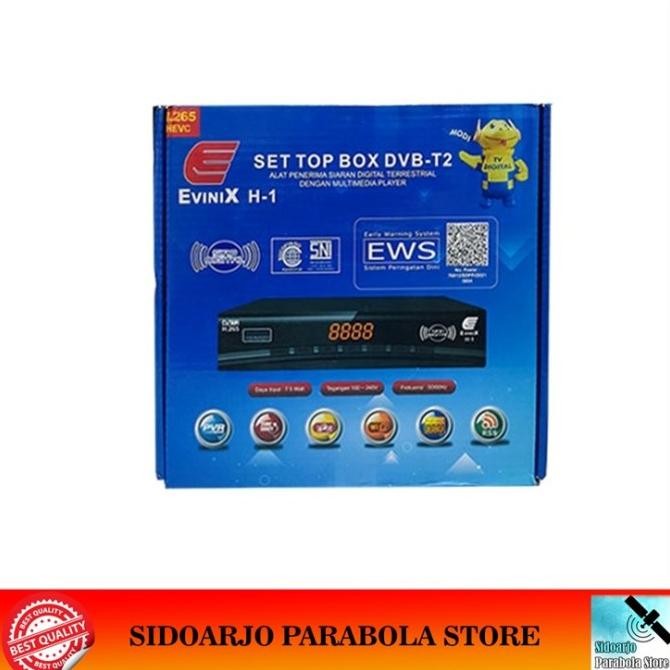 Set Top Box STB TV Digital DVBT2 Evinix H1-SE New DVB-T2 UHF Gratis