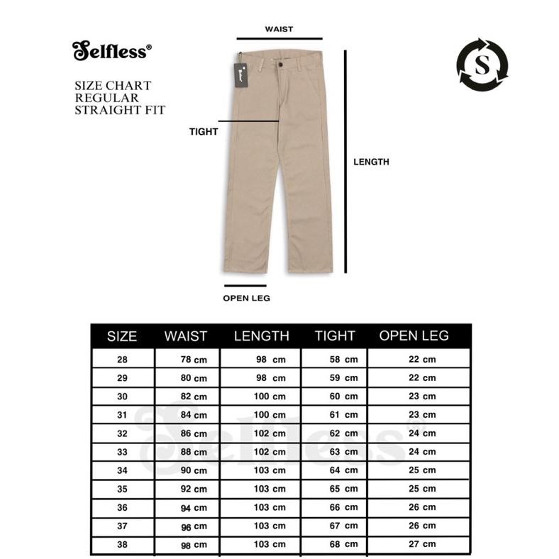 TERMURAH SELFLESS Celana Chino Panjang Reguler Loose Standar Fit Po-132