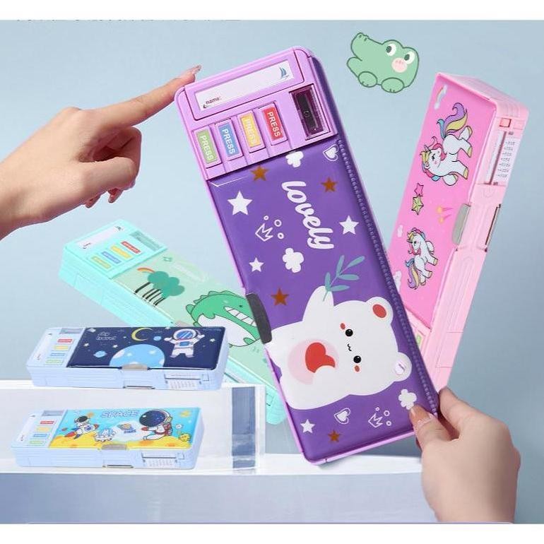 

Original Tempat Pensil Multifungsi/Kapasitas Besar, Taman Kanak-Kanak/Motif Unicorn / Dinosaurus / Astronot Untuk Anak Premium