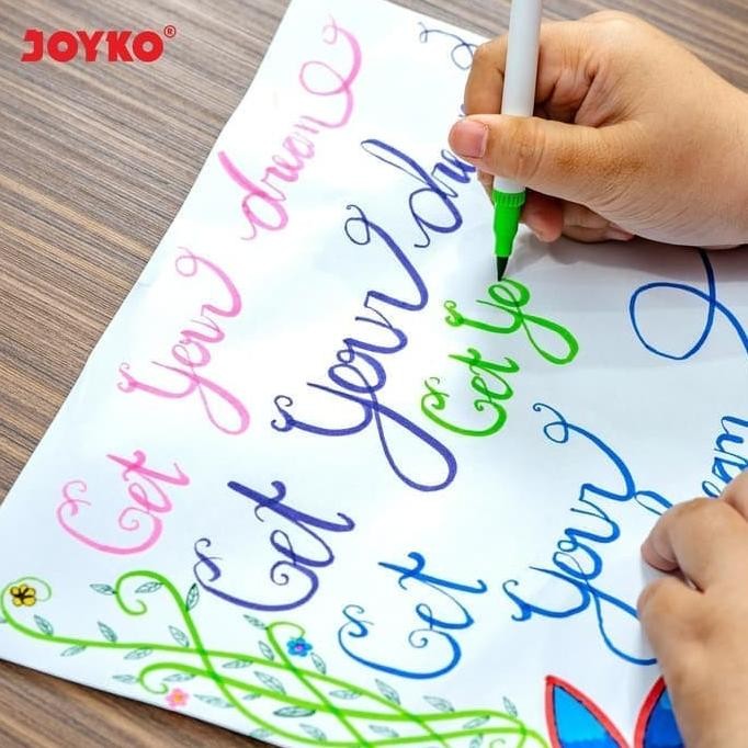 

Buy New Color Brush Pen / Pena Kuas Warna Joyko Clp-06 / 12 Warna / Color Neo 2024
