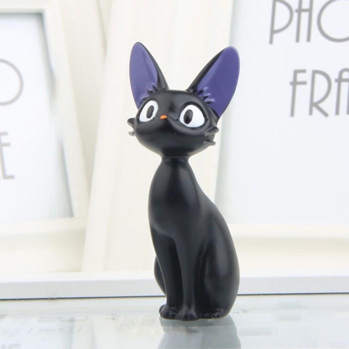 

promo! Big Black Cat DIY Crafts Sweet Cartoon White Cat Model Figurines