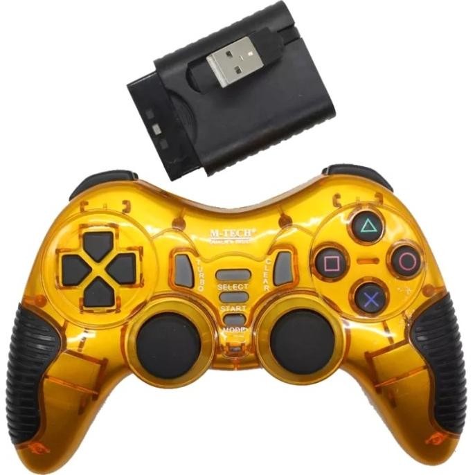 Turbo Wireless Controller Stik Joystick Gamepad PS2 PC Laptop MTECH