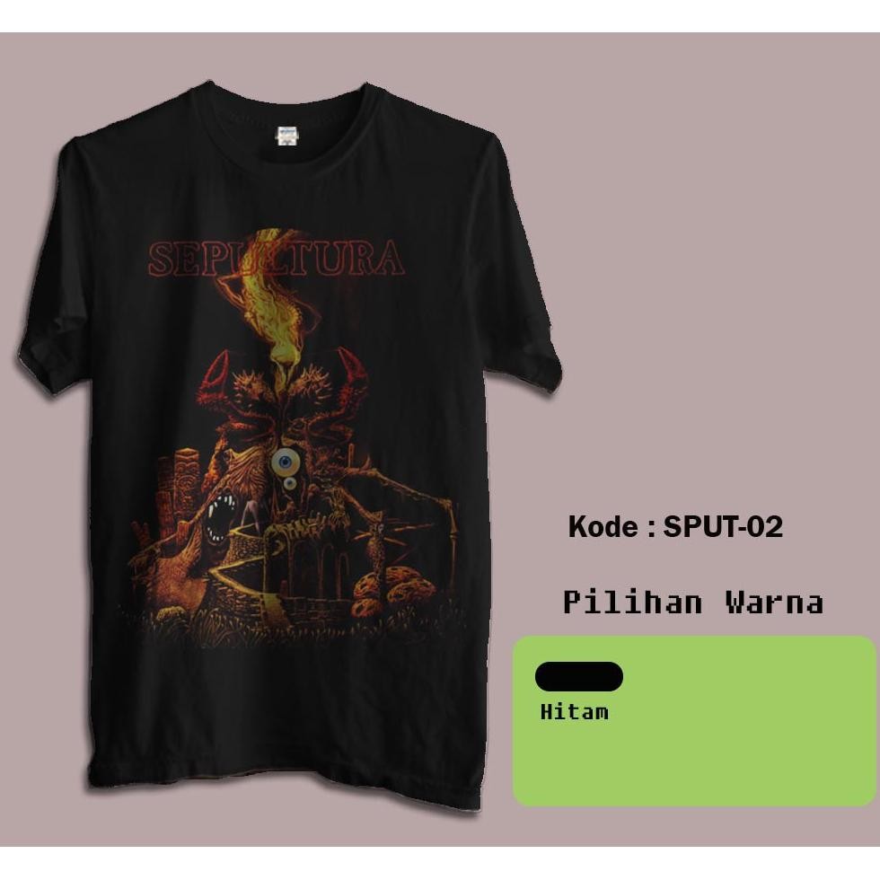 Promo Kaos Band Sepultura T-Shirt Musik Rock Sepultura