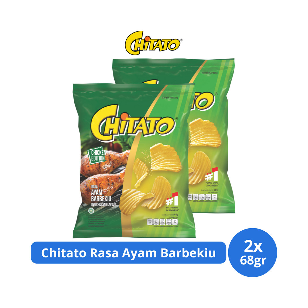 

Chitato Keripik Kentang Rasa Ayam Barbekiu 68gr x 2 pcs
