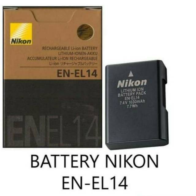 TERBARU Baterai Kamera Nikon D3100/3200/5100/5200/5300 - Battery Nikon EN-EL14