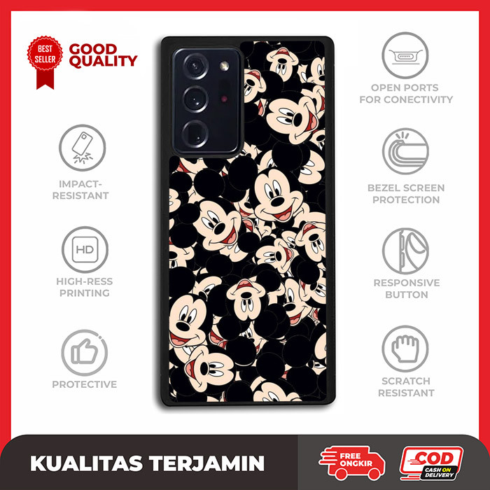 Casing Case Custom Samsung Note 20 10 9 8 7 5 Ultra Plus FE Mickey Pattern AE3434 Hardcase A16