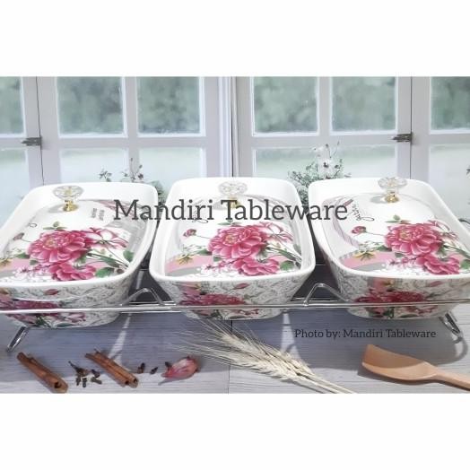 Ghangat Makanan Fiorenza Casserole Motif Shabby (Ak-988)