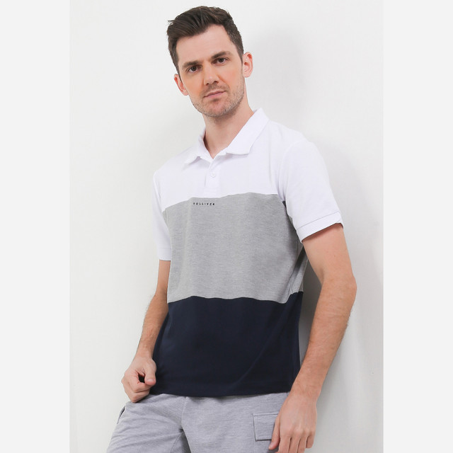 Tolliver Sporty Combo Polo Shirt Pria