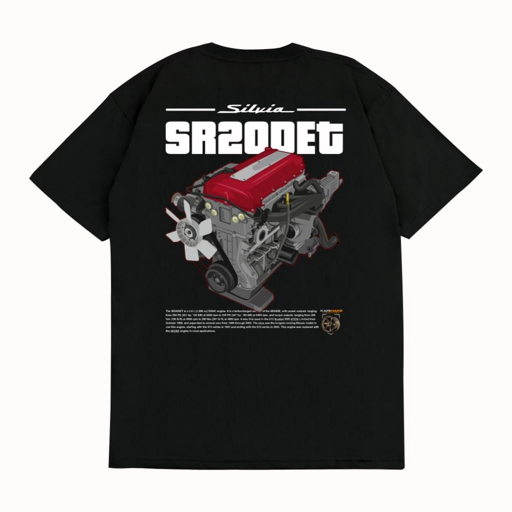 Limited Karimake T-Shirt Mobil Nissan Silvia S13 S14 S15 Sr20Det Machine Jdm Legend Otomotif Garasi 