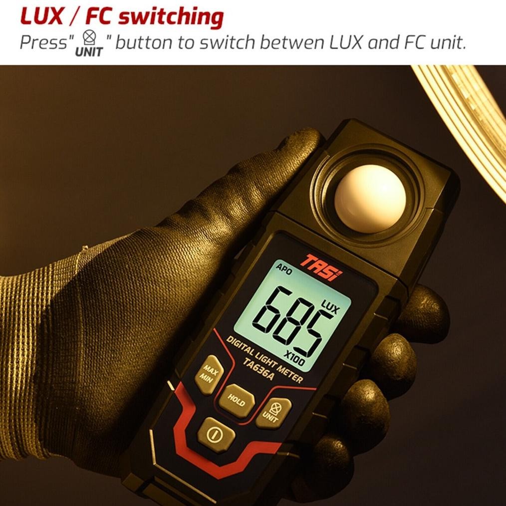 Eq-77 Tasi Digital Lux Meter Alat Ukur Cahaya Lampu Pengukur Terang Pencahayaan Lampu Murah