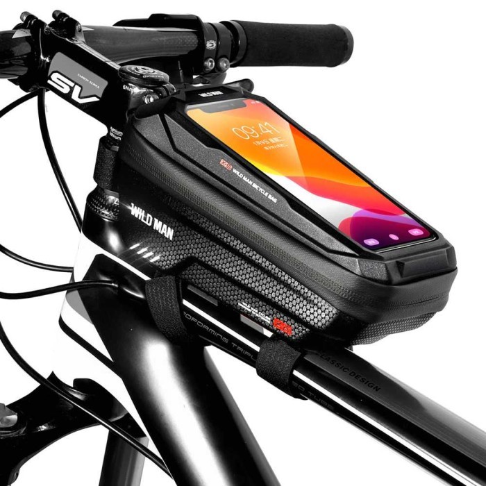 WILD MAN Tas Sepeda Smartphone Case Frame bag Bike Waterproof 1L X2