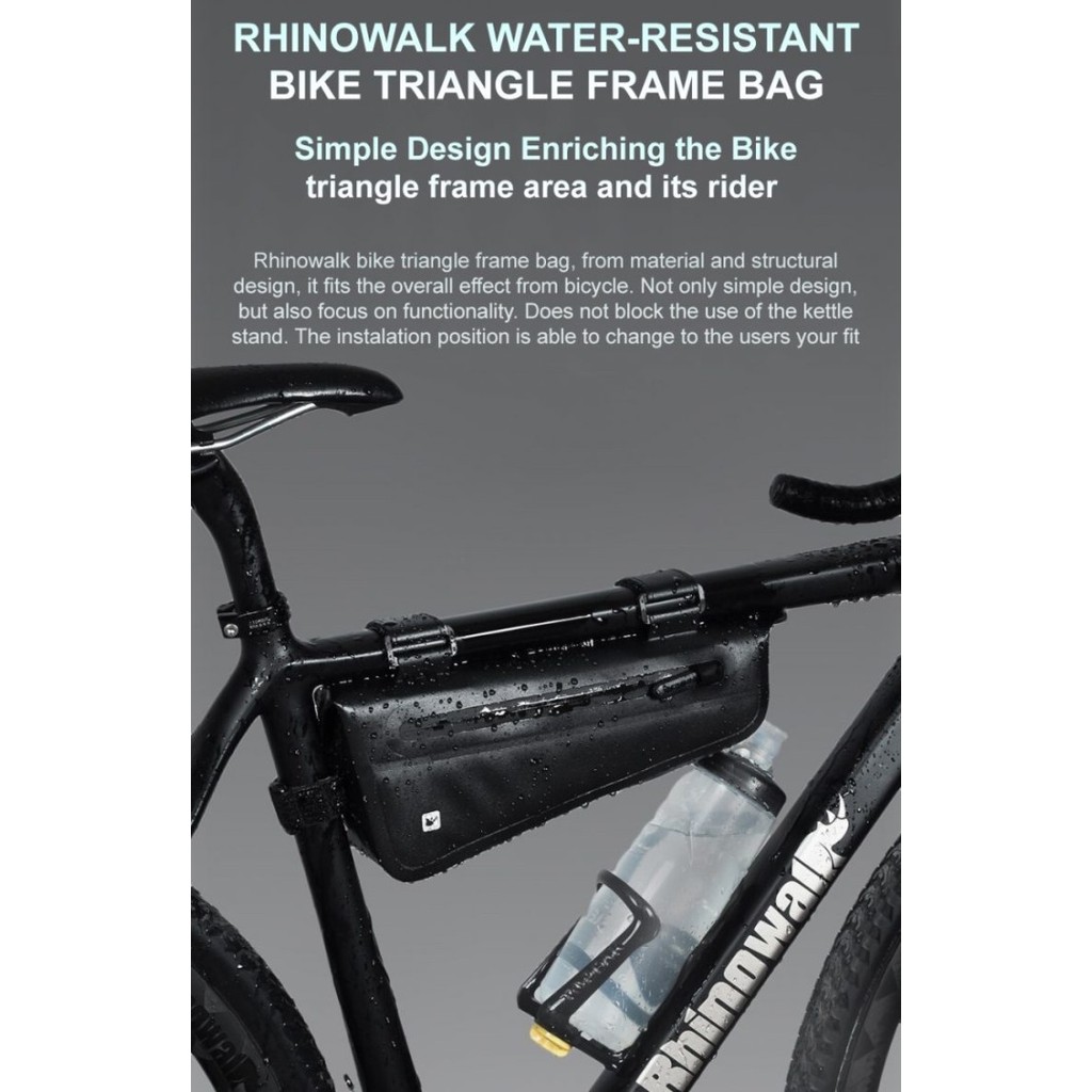Rhinowalk Bike Triangle Frame Bag Waterproof - 2,2 L
