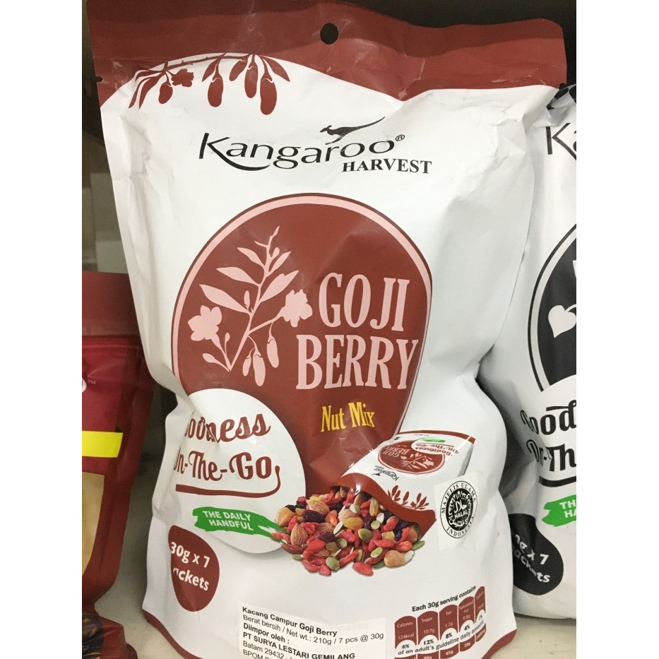 

Kangaroo harvest nut mix kacang campur goji berry Non COD