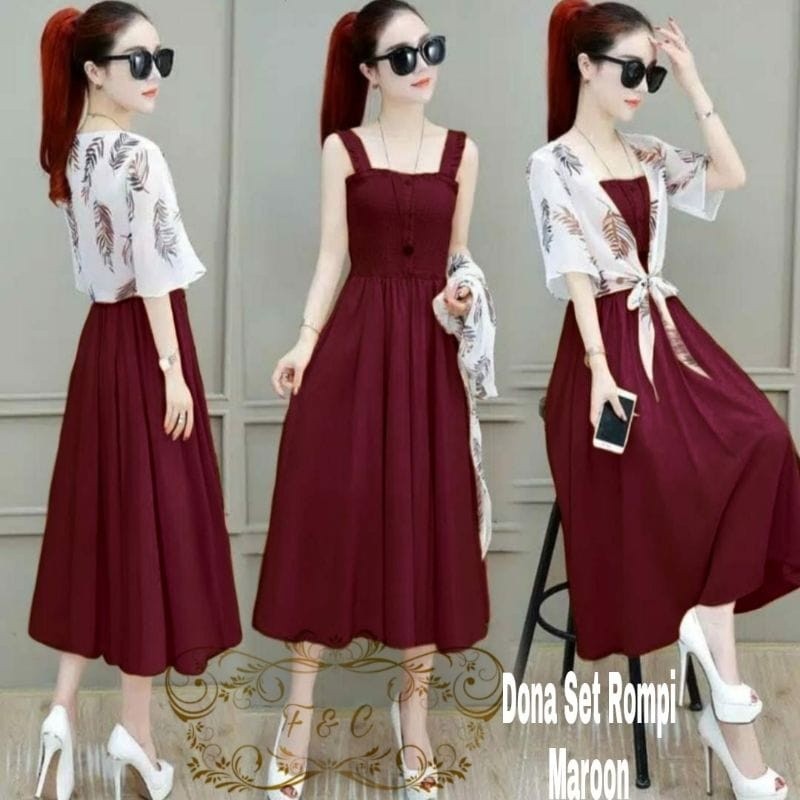 Dres Wanita Dress Dewasa Terbaru 2024 Gaun Perempuan Elegan Kekinian Maxi Drees Natal Korean Style F