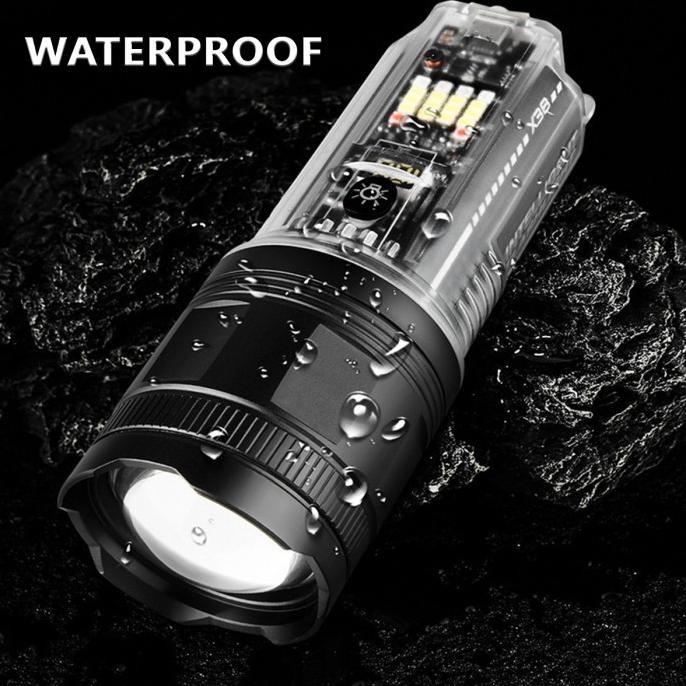 BIG SALE SENTER X39 LED LASER 60W POWERFULL ZOOM IN OUT SOLAR PANEL 7 MODE 