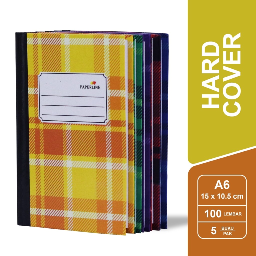 

Paperline Hard Cover Motif Kotak-Kotak 150 X 105 Mm A6 - PPL HC KTK 100 A6