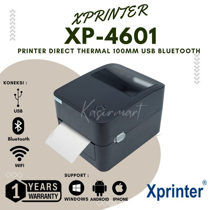 

Terlaris Printer Label Thermal XP4601 Bluetooth Cetak Resi A6 Hitam XP 4601 SALE