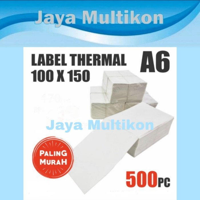 

Terlaris LABEL BARCODE CF MURAH 100x150 A6 KERTAS STICKER THERMAL ISI 500 PCS SALE