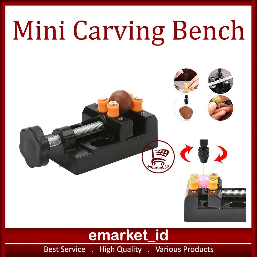 EM Mini Carving Bench AH86 / Vise clamp tools / Penjepit portable / Catok Ragum / Klem Obyek / Ukir 