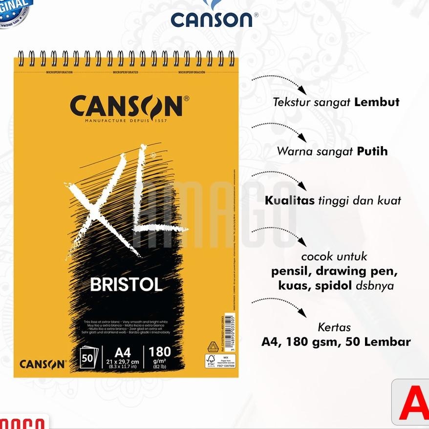 

Buku Gambar Canson Xl Bristol - 50 Sheets - A4 Size - 180 Gsm (Album)