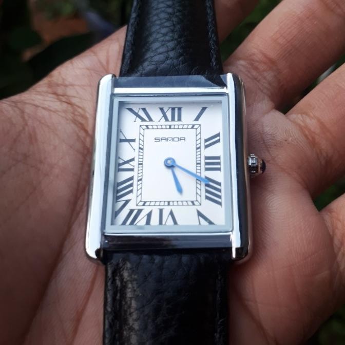 TERBARU SANDA 1108 SANDA TANK JAM TANGAN PRIA SIMPLE MEWAH ELEGAN 