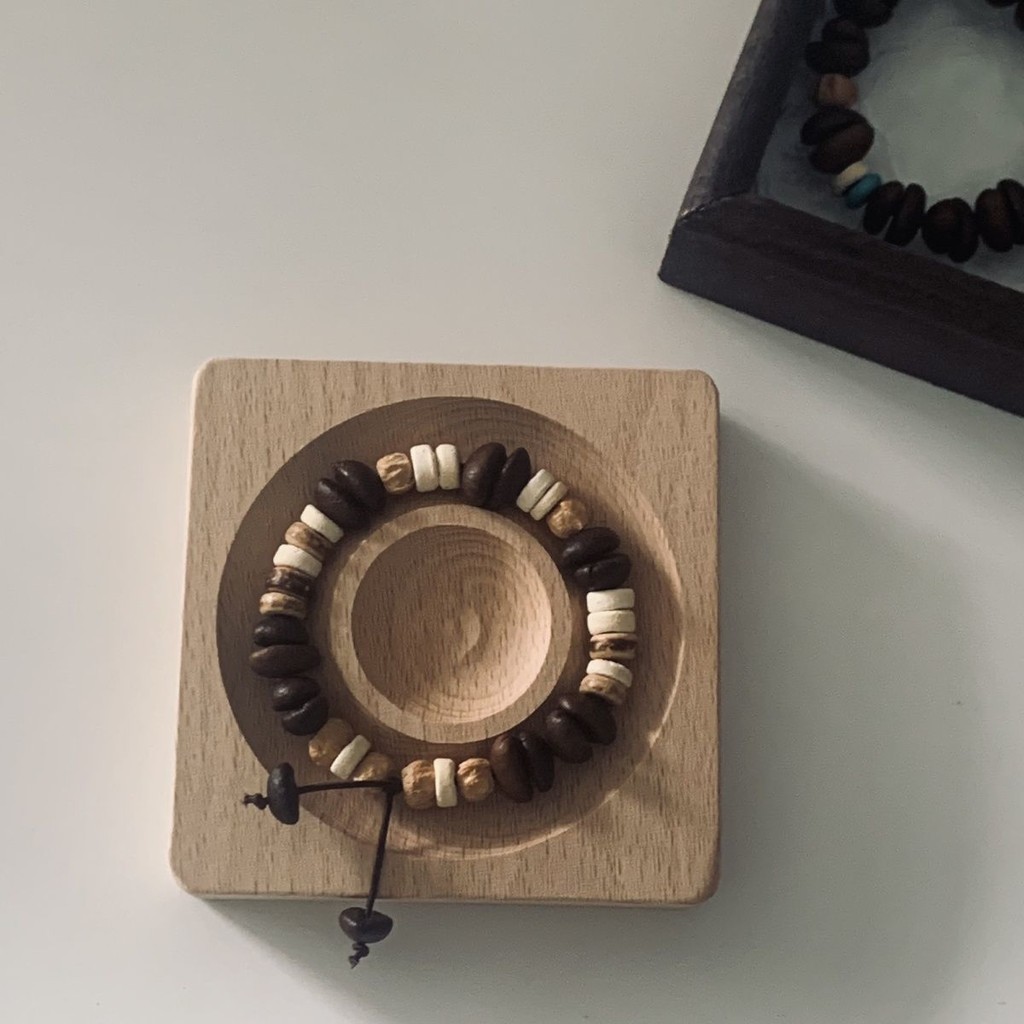 Gelang Biji Kopi Alami untuk Anak Laki-laki dan Perempuan, Gelang Pengatur Jarak Kelapa dengan Biji 