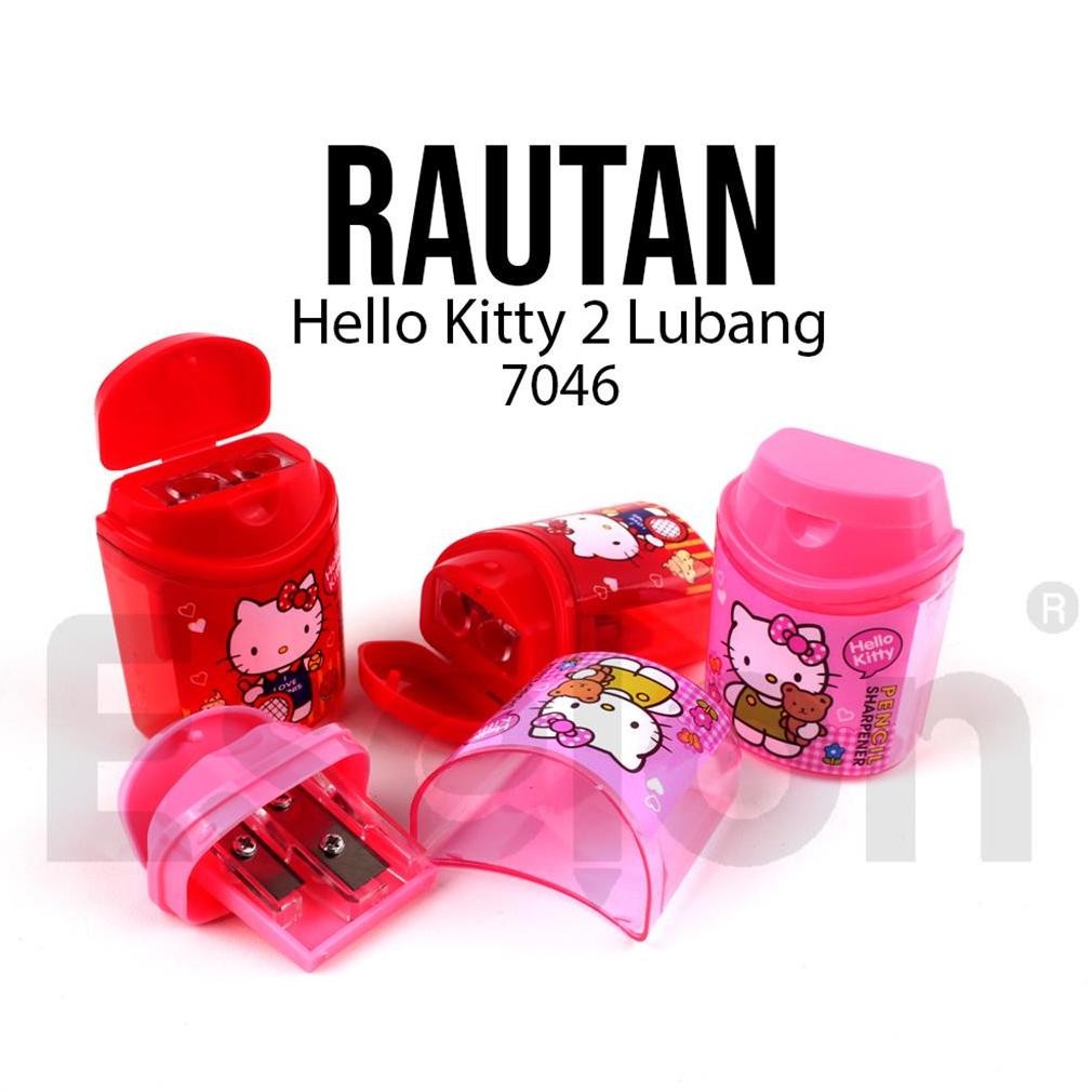 

1buah Rautan Hello Kitty 2lubang 7046 / Rautan Pensil Fancy