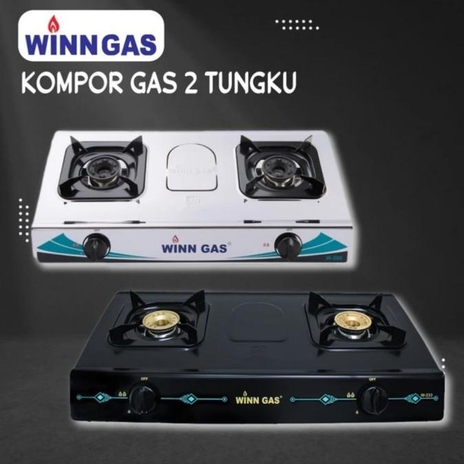 Kompor Win Gas W 233 Dua Tungku/ Kompor 2 Tungku Win Gas W 233 Origina Notifandre