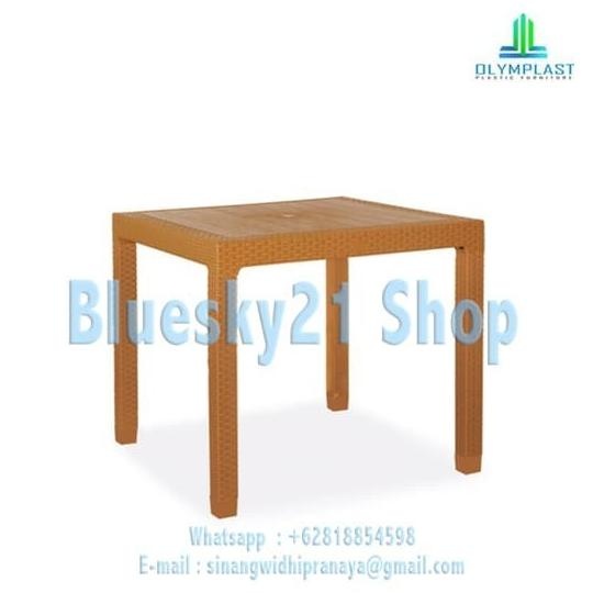 Meja Makan Plastik Anyaman Rotan Olymplast - Odt Rattan Lavenhaze